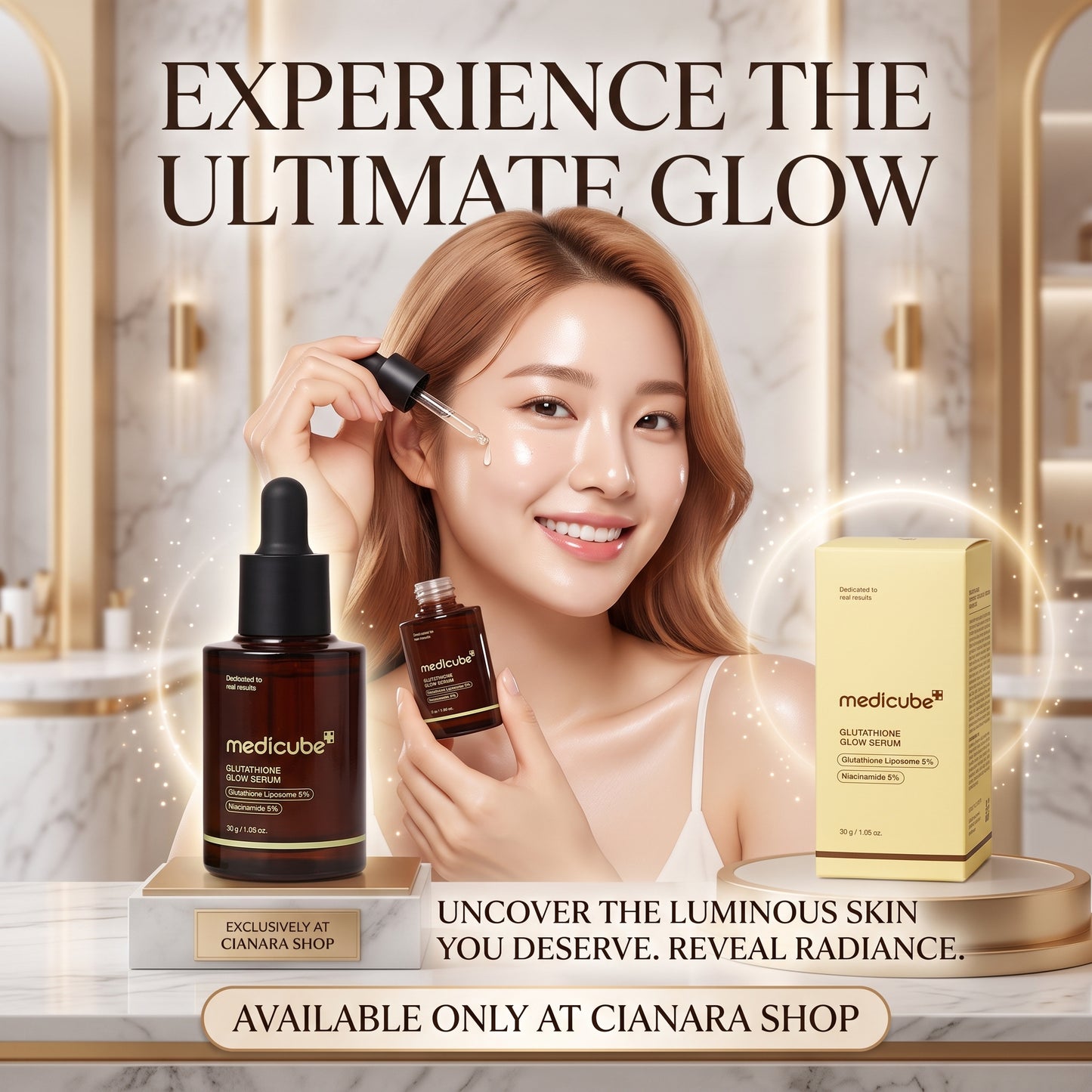 Medicube Glutathione Glow Serum 30g – Korean Brightening & Anti-Aging Face Serum