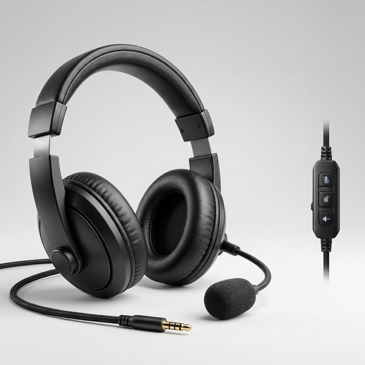 Rapoo H150S USB Stereo Headphone – 40mm Driver | Noise Reduction Mic | Memory Foam Earpads | Volume & Mute Control