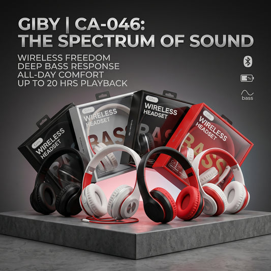 GJBY CA-046 Wireless Bluetooth Headphone – Active Noise Reduction | Sports Stereo | Ultra-Long Battery Life