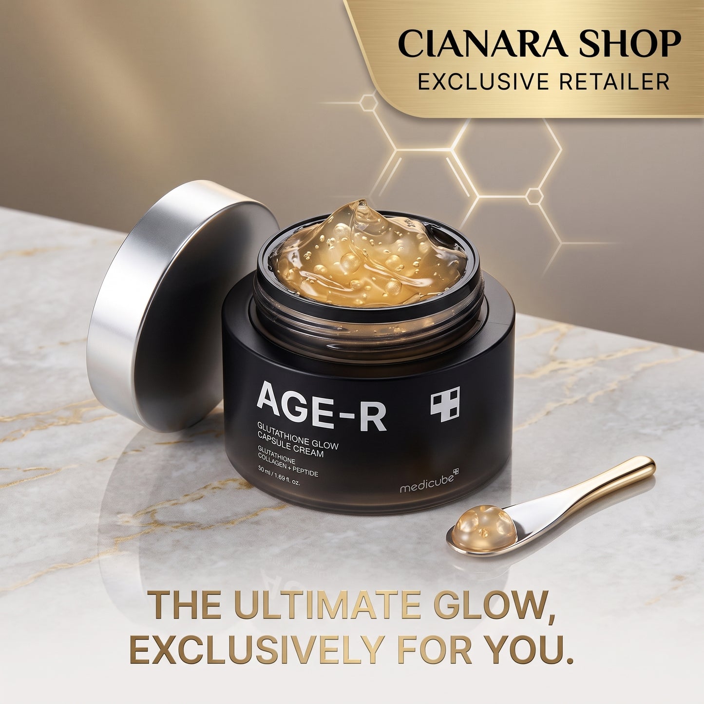 Medicube AGE-R Glutathione Glow Capsule Cream 50ml – Korean Brightening & Anti-Aging Cream