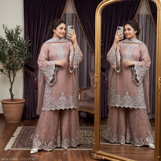 Premium Soft Georgette Party Wear 4-Piece Suit | Pearl & Sequence