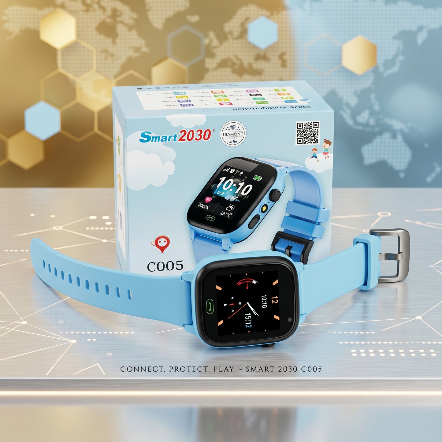 Smartberry C005 Kids Smart Watch – SIM Supported Calling Watch for Boys & Girls