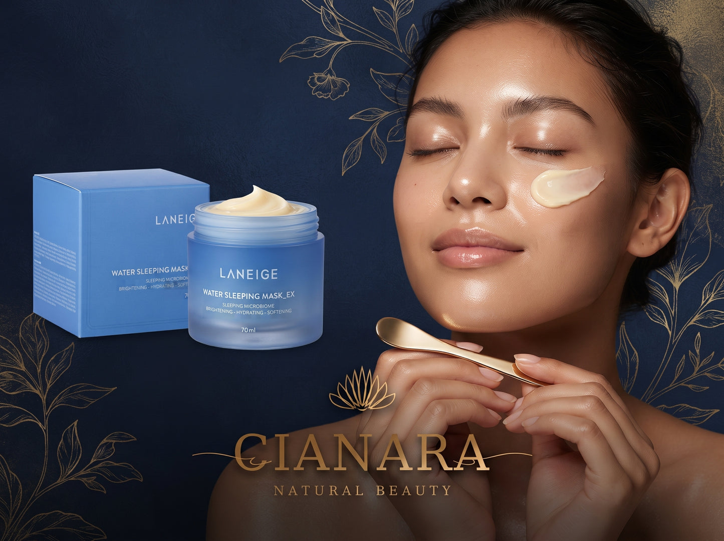 Laneige Water Sleeping Mask EX 70ml – Sleeping Microbiome Overnight Hydrating Gel Mask