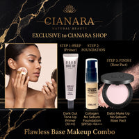 Flawless Base Makeup Combo – Lebelage Foundation + Dabo Rose Pact + Dark Out Primer (3-in-1 Set)