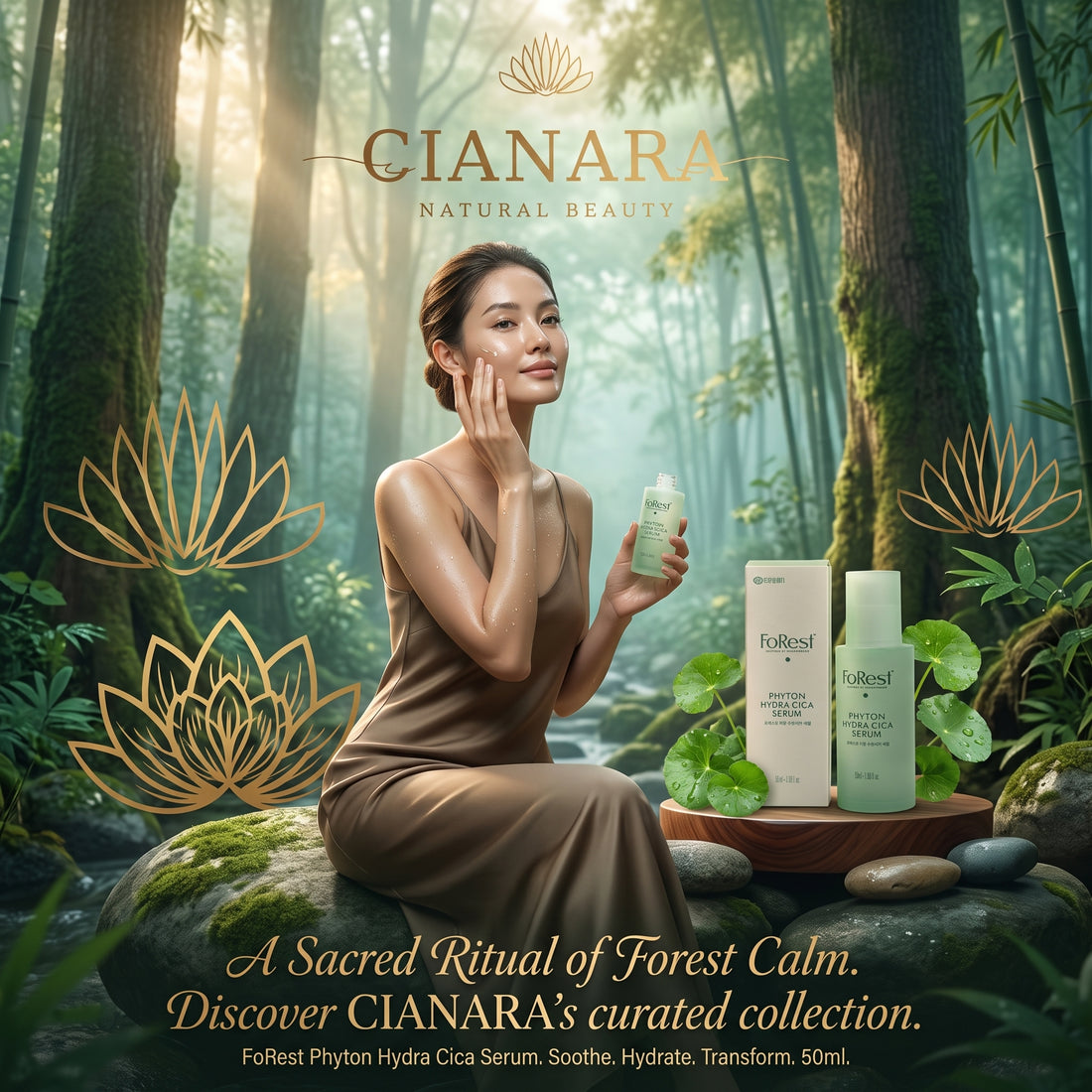 Forest Phyton Hydra Cica Serum 50ml – 8-Layer Hyaluronic Acid Elasticity & Pore Care Serum