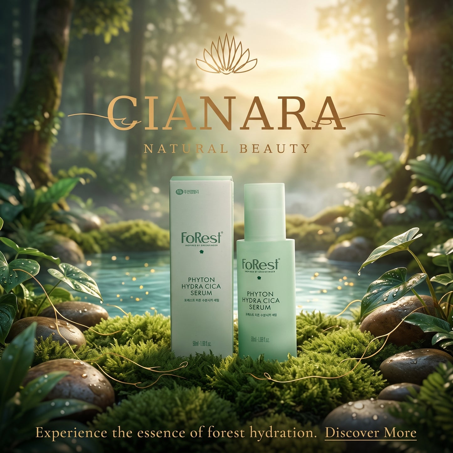 Forest Phyton Hydra Cica Serum 50ml – 8-Layer Hyaluronic Acid Elasticity & Pore Care Serum