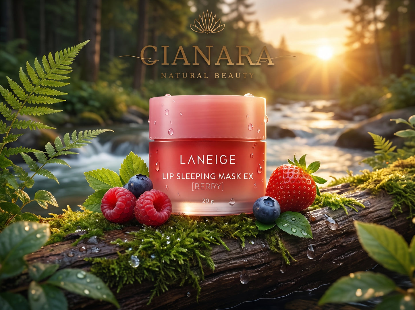 Laneige Lip Sleeping Mask EX Berry 20g – Overnight Lip Repair & Moisture Wrap Mask