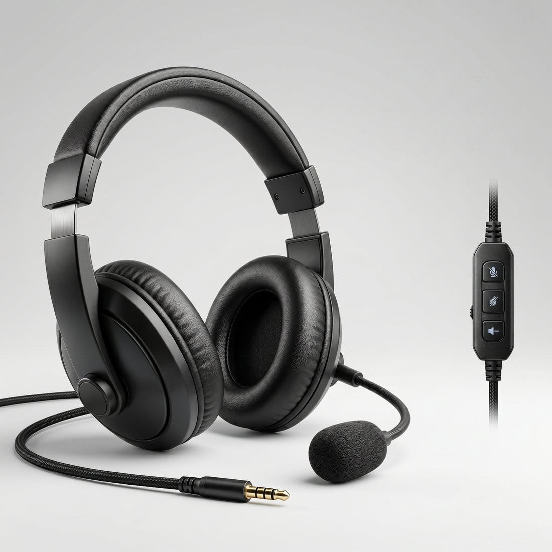 Rapoo H150S USB Stereo Headphone – 40mm Driver | Noise Reduction Mic | Memory Foam Earpads | Volume & Mute Control