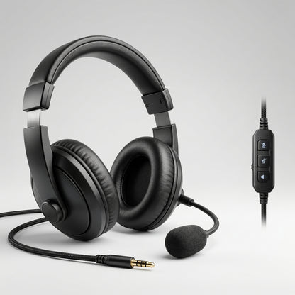 Rapoo H150S USB Stereo Headphone – 40mm Driver | Noise Reduction Mic | Memory Foam Earpads | Volume & Mute Control