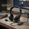 Rapoo H150S USB Stereo Headphone – 40mm Driver | Noise Reduction Mic | Memory Foam Earpads | Volume & Mute Control