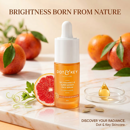 DOT & KEY 10% Vitamin C + E Super Bright Face Serum (30ml).