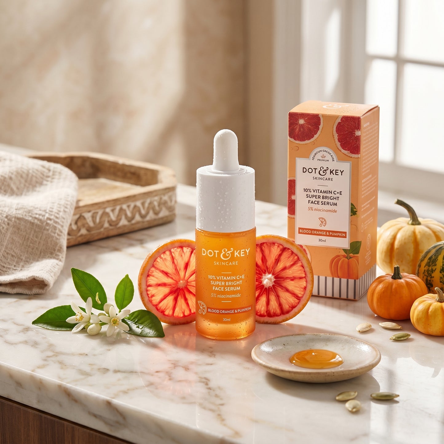 DOT & KEY 10% Vitamin C + E Super Bright Face Serum (30ml).