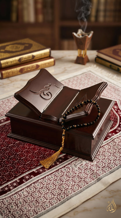 Wooden Rehal with Box