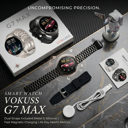 Smart Watch G7 MAX – 1.53" HD Display | NFC | AI Voice Assistant | Compass | Sport Tracker for Men
