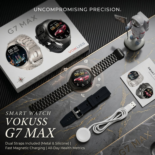 Smart Watch G7 MAX – 1.53" HD Display | NFC | AI Voice Assistant | Compass | Sport Tracker for Men