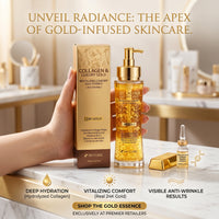 3W Clinic Collagen & Luxury Gold Revitalizing Comfort Essence 150ml – Marine Collagen | Hyaluronic Acid | Anti-Aging