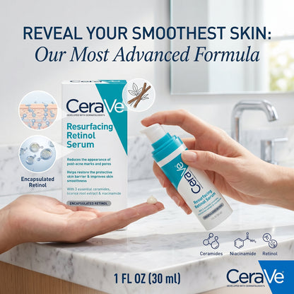 CeraVe Resurfacing Retinol Serum 30ml | For Post-Acne Marks & Pores