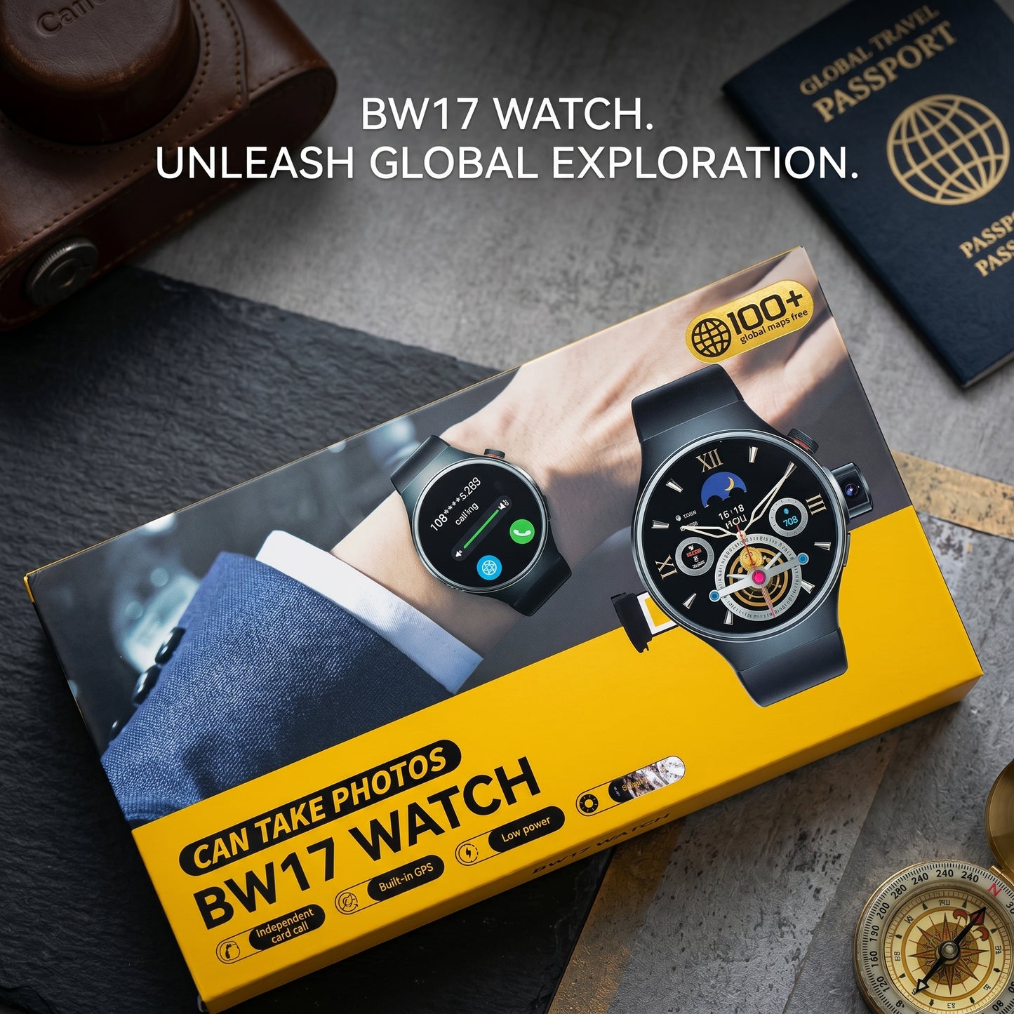 BW17 SIM Smart Watch – Black | Calling, Camera & Bluetooth 5.3