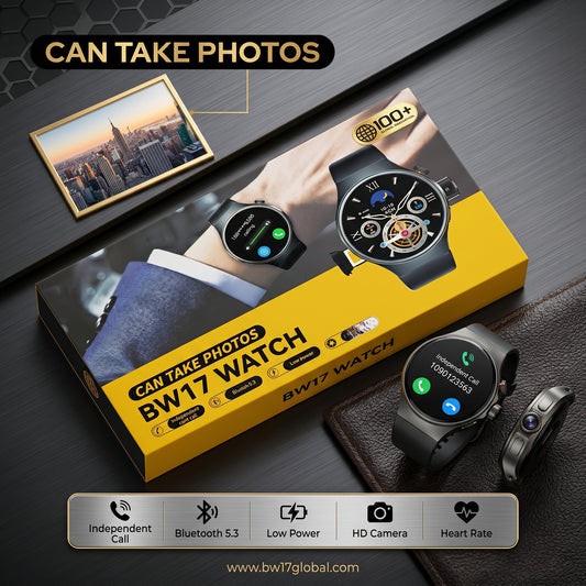 BW17 SIM Smart Watch – Black | Calling, Camera & Bluetooth 5.3
