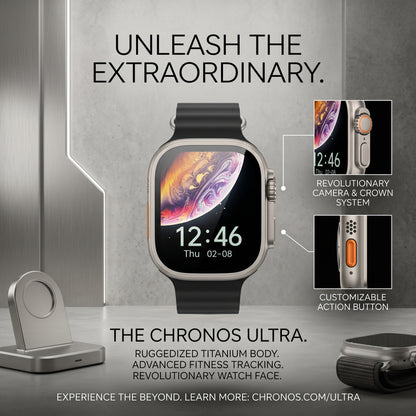 Sim-1000 Series 10 Smartwatch – 5G SIM Supported | 2.2" AMOLED | GPS | Camera | Wireless Charging
