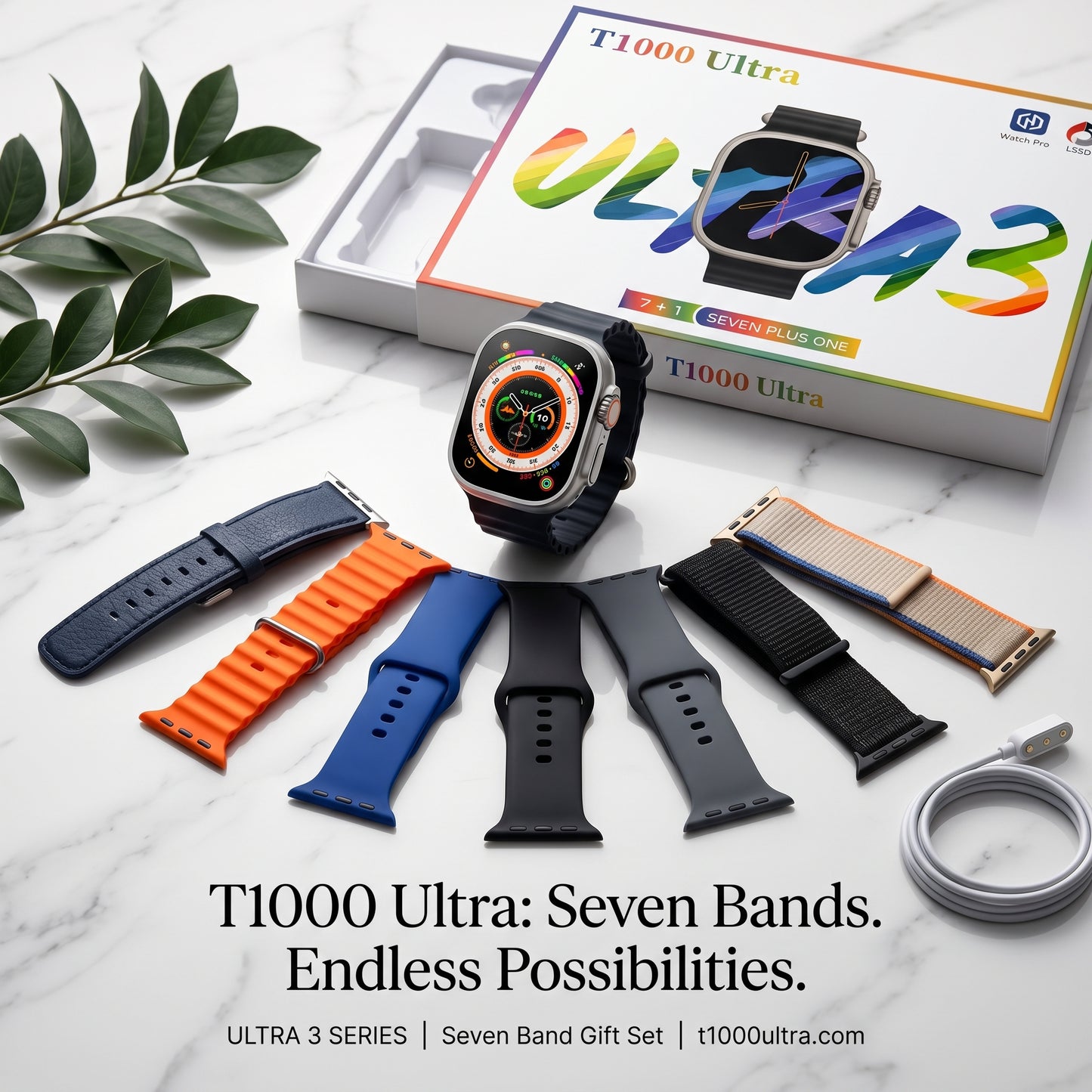 T1000 Ultra Smartwatch 7-in-1 – 2.01" HD Display | Bluetooth Calling | Wireless Charging | 49mm