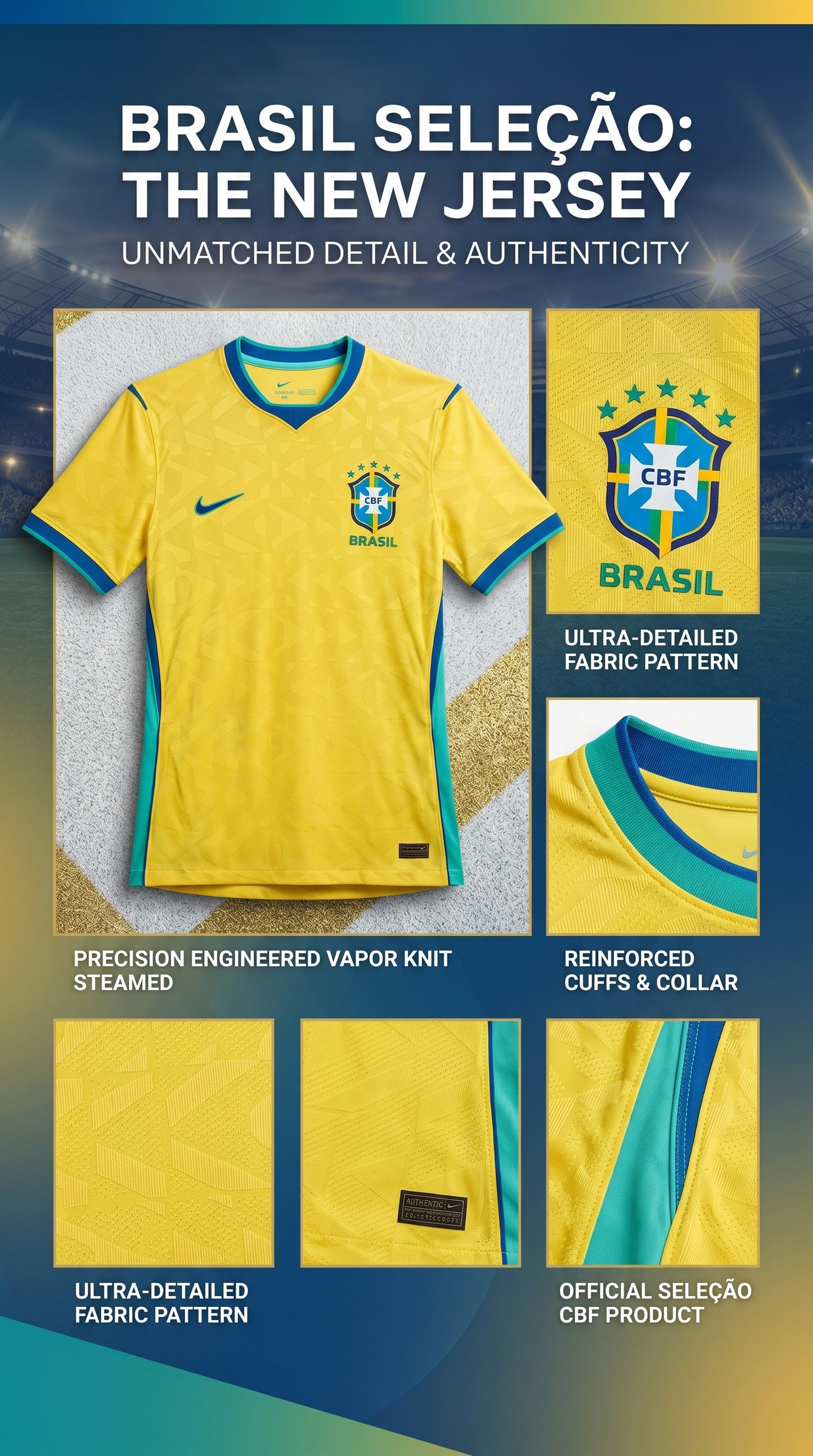 Brazil Player Edition Jersey 2026 1:1 Grade | Premium Quality Football Jersey